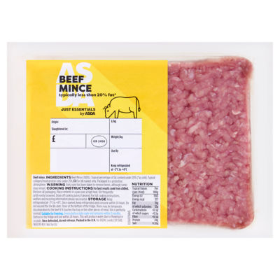 Asda Just Essentials Beef Mince 500g